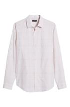 Men's Theory Murrary Dada Slim Fit Plaid Sport Shirt - Pink