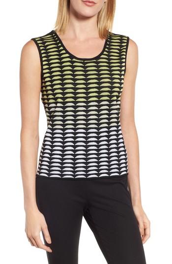 Women's Ming Wang Reversible Scoop Neck Knit Tank - Yellow