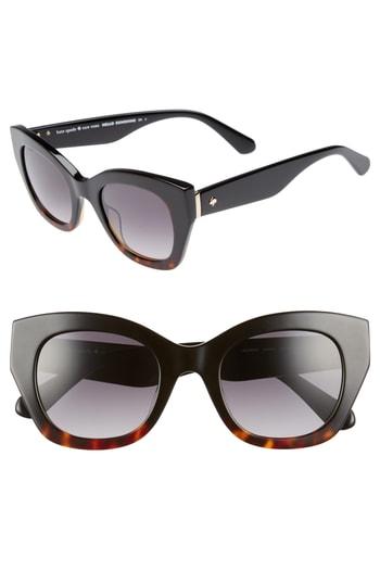 Women's Kate Spade New York Jalena 49mm Gradient Sunglasses - Black/ Havana/ Black