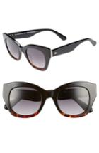 Women's Kate Spade New York Jalena 49mm Gradient Sunglasses - Black/ Havana/ Black