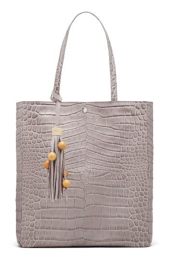 Elizabeth And James Eloise Croc Embossed Leather Magazine Tote -