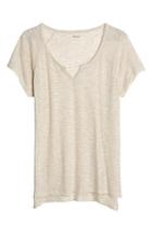 Women's Madewell Brea Split Neck Tee, Size - White