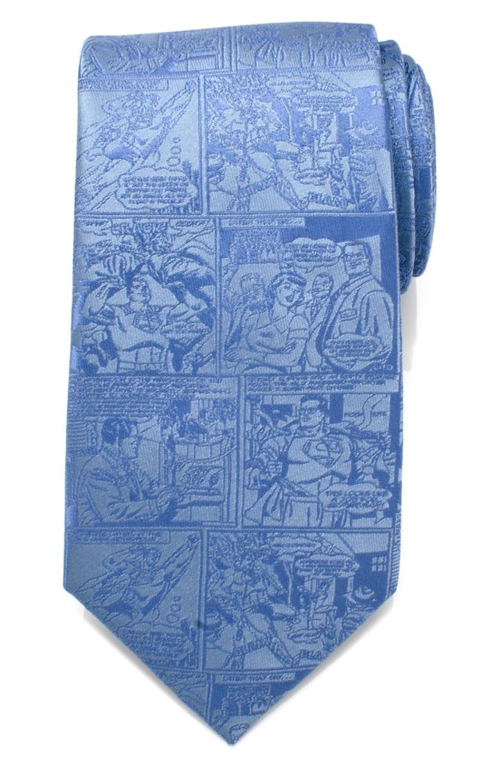 Men's Cufflinks, Inc. Superman Comic Silk Tie