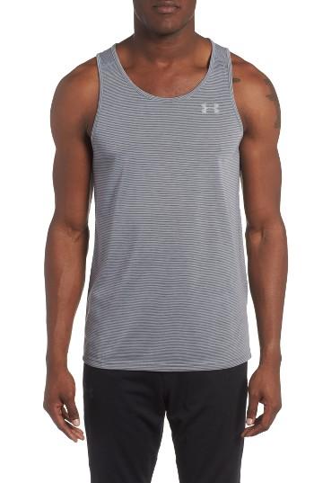 Men's Under Armour Threadborne Streaker Tank - Grey