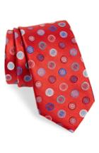 Men's Nordstrom Men's Shop Santa Lucia Medallion Silk Tie, Size - Red