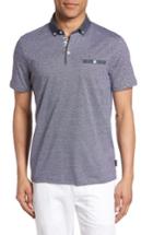 Men's Ted Baker London Zobelle Chevron Polo (s) - Blue