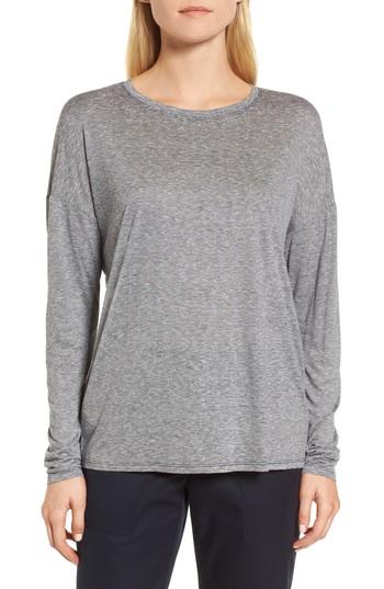 Women's Nordstrom Signature Drop Shoulder Stripe Tee - Blue