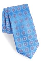 Men's Nordstrom Men's Shop Pinpoint Medallion Silk Tie, Size - Blue