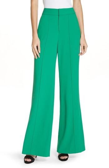 Women's Alice + Olivia Dylan High Waist Clean Fit Pants - Green