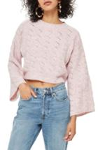 Women's Topshop Pointelle Crop Sweater