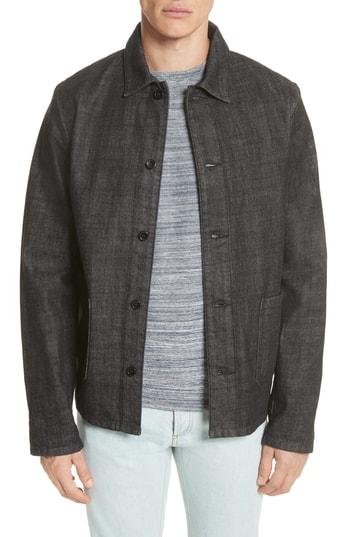 Men's A.p.c. Kerlouan Denim Shirt Jacket - Black