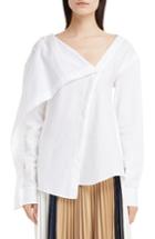 Women's Victoria Beckham Asymmetrical Cotton Shirt