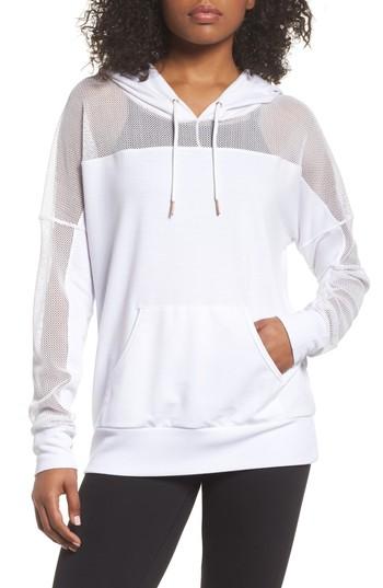 Women's Onzie Mesh Sleeve Hoodie - White