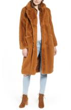 Women's Apparis Laure Faux Fur Long Coat - Brown