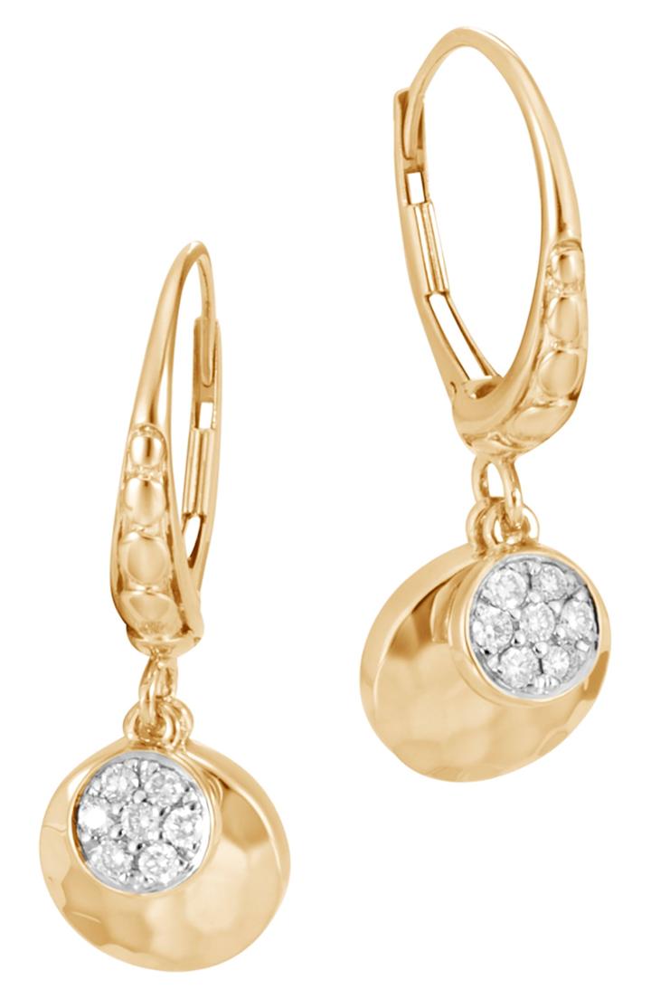 Women's John Hardy Diamond Pave Charm Drop Earrings