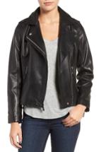 Women's Michael Michael Kors Leather Moto Jacket - Black