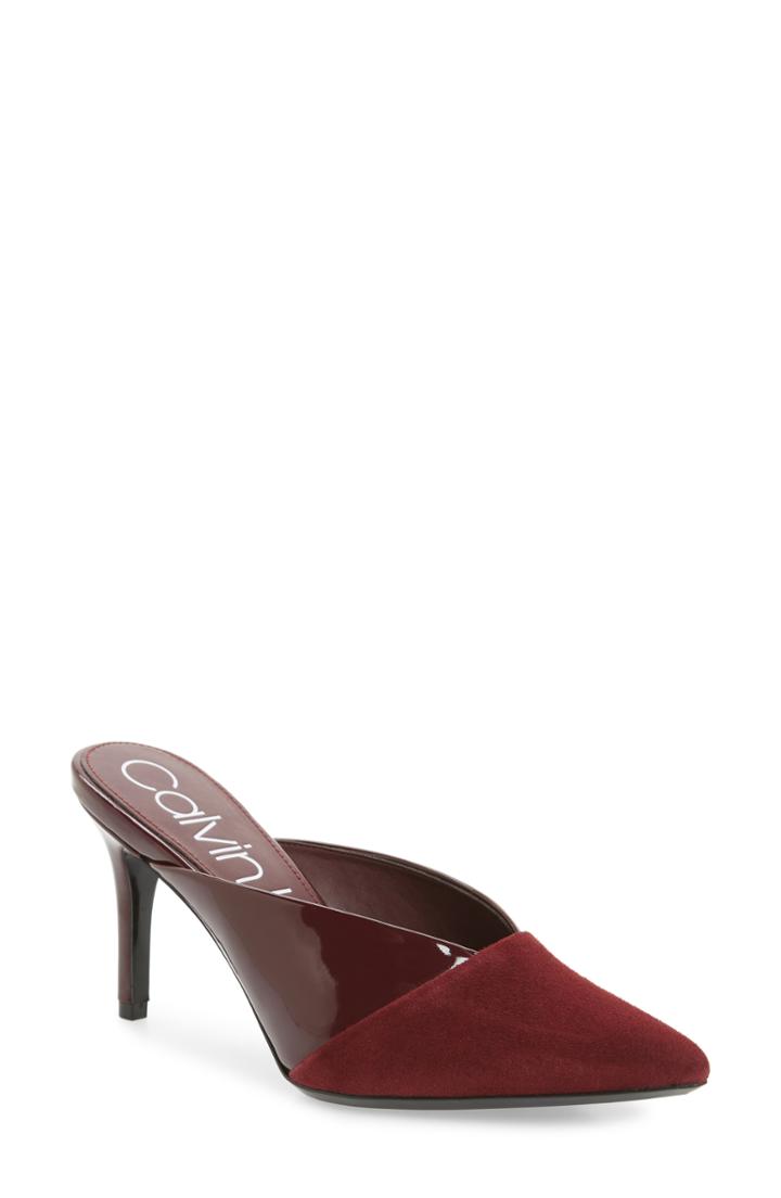 Women's Calvin Klein Gosha Mule .5 M - Burgundy