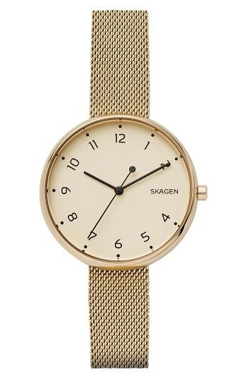 Women's Skagen Signatur Mesh Strap Watch, 36mm