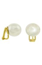 Women's Majorica Round Imitation Pearl Clip Earrings