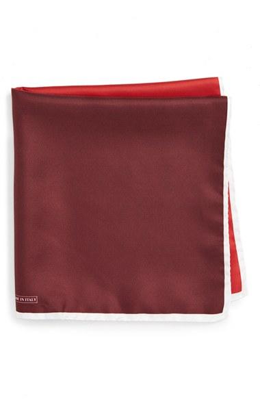 Men's Nordstrom Men's Shop Silk Pocket Square, Size - Red