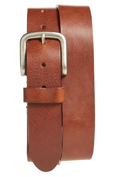 Men's Boconi 'bastian' Bison Leather Belt - Cognac