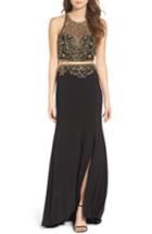 Women's Sean Collection Embellished Two-piece Gown - Black
