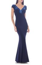 Women's Js Collections Jersey Mermaid Gown