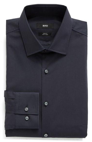Men's Boss Slim Fit Solid Dress Shirt .5 - Blue