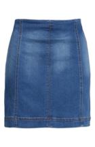 Women's Tinsel Denim Miniskirt - Blue