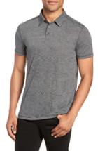 Men's John Varvatos Star Usa Burnout Fit Polo, Size Medium - Grey