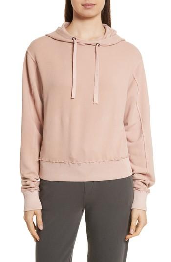 Women's Vince Raw Edge Hoodie - Pink