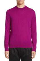 Men's Paul Smith Merino Wool Crewneck Sweater - Purple