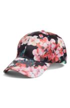 Women's Collection Xiix Floral Print Baseball Cap - Black