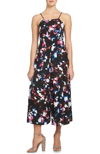 Women's 1.state Pleated Culotte Jumpsuit - Black