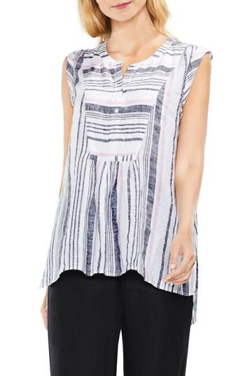 Women's Two By Vince Camuto Sleeveless Variegated Step Stripe Top, Size - Pink