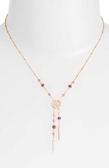 Women's Nadri Crystal & Semiprecious Stone Y-necklace