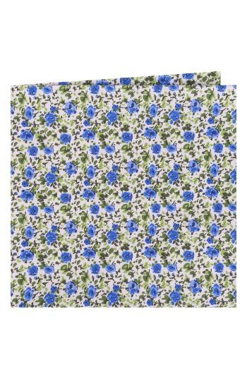Men's Ted Baker London Floral Cotton Pocket Square, Size - Green