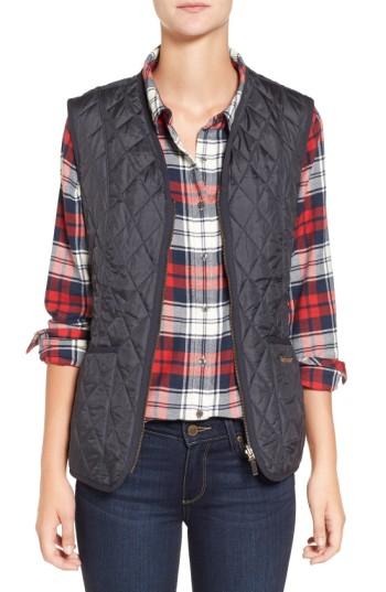 Women's Barbour 'beadnell' Quilted Liner Us / 12 Uk - Blue