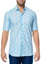 Men's Maceoo Fresh Stripe Sport Shirt (s) - Blue