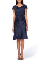 Women's Tahari Cowl Neck Fit & Flare Dress - Blue