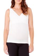 Women's Ingrid & Isabel Crossover Maternity/nursing Tank - White