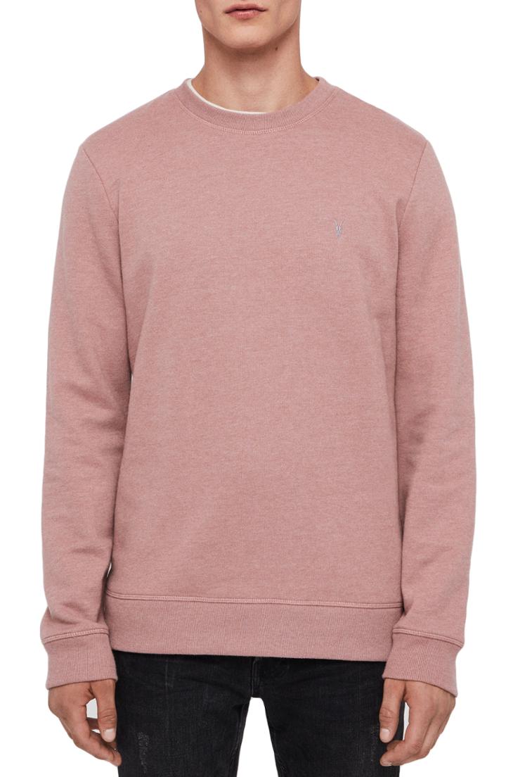 Men's Allsaints Raven Slim Fit Crewneck Sweatshirt - Pink