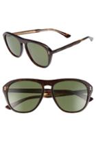 Men's Gucci 56mm Sunglasses - Havana/ Green