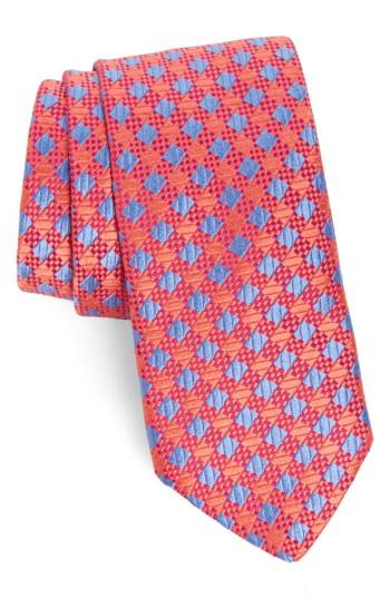 Men's Ted Baker London Ford Check Silk Tie, Size - Pink