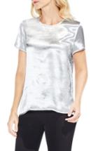 Women's Vince Camuto Metallic Satin Blouse, Size - Metallic