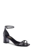 Women's Saint Laurent Loulou Ankle Strap Sandal Us / 39eu - Black