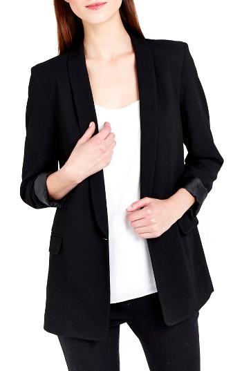 Women's Wallis Crepe One-button Boyfriend Blazer