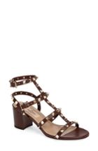 Women's Valentino Garavani 'rockstud' Sandal .5us / 36.5eu - Brown