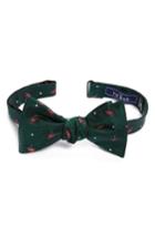 Men's The Tie Bar Pink Flamingo Silk Bow Tie, Size - Green