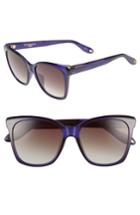 Women's Givenchy 55mm Cat Eye Sunglasses - Blue